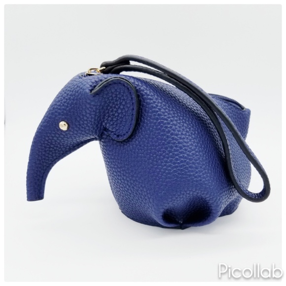 Navy Elephant Wristlet Clutch - Picture 2 of 7